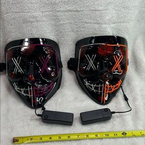 Source Unknown LED Halloween Masks - Black with Orange and Purple